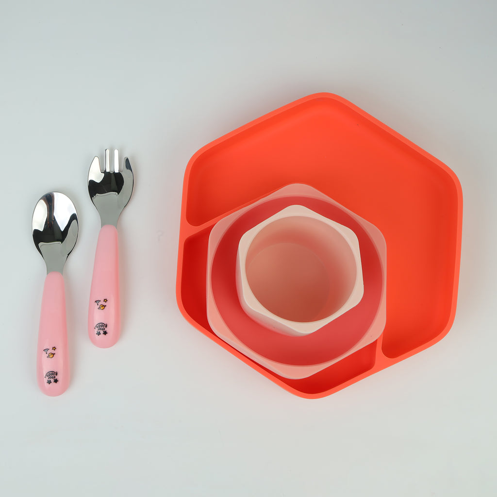 Silicone Suction Utensils Set