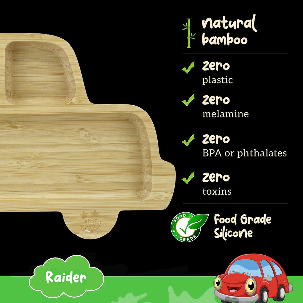 Rider Shape Healthy Eating Wooden Plates