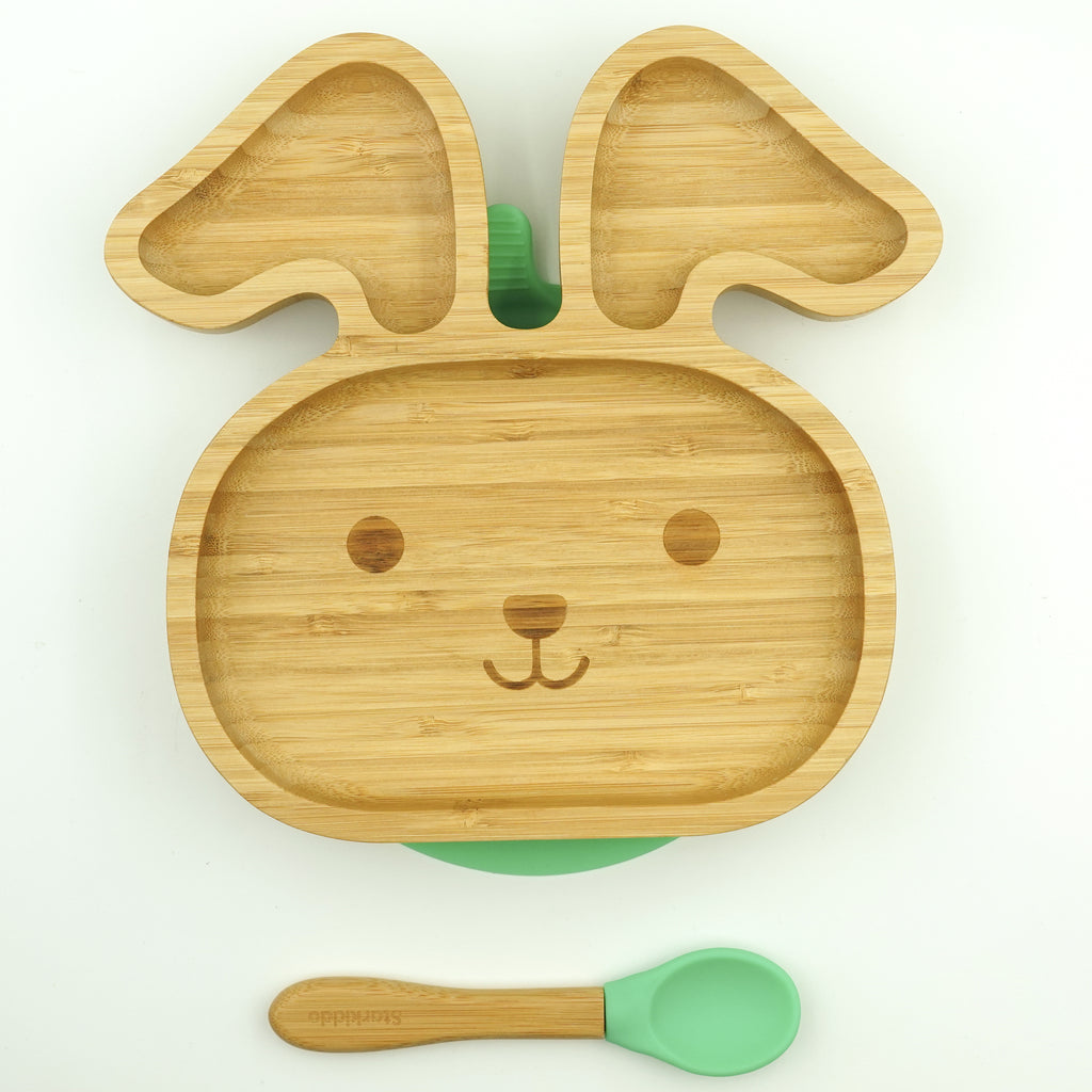 Bamboo Suction Plate & Spoon Set