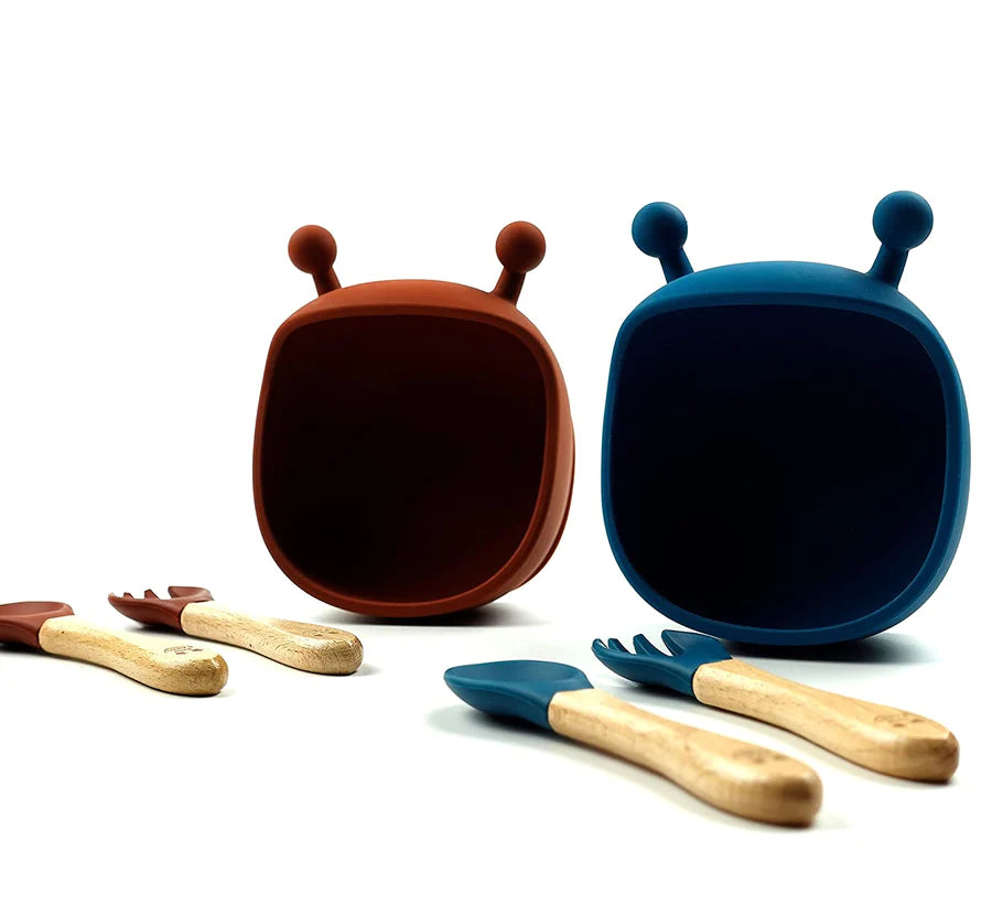 Silicone Bowl and Spoon & Fork 