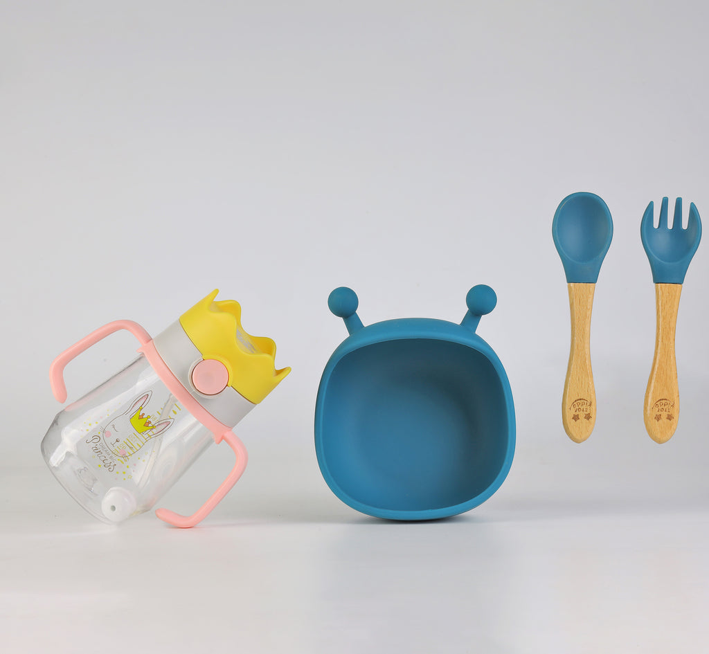 Silicone Suction Bowls and Sippy Cups for Infants
