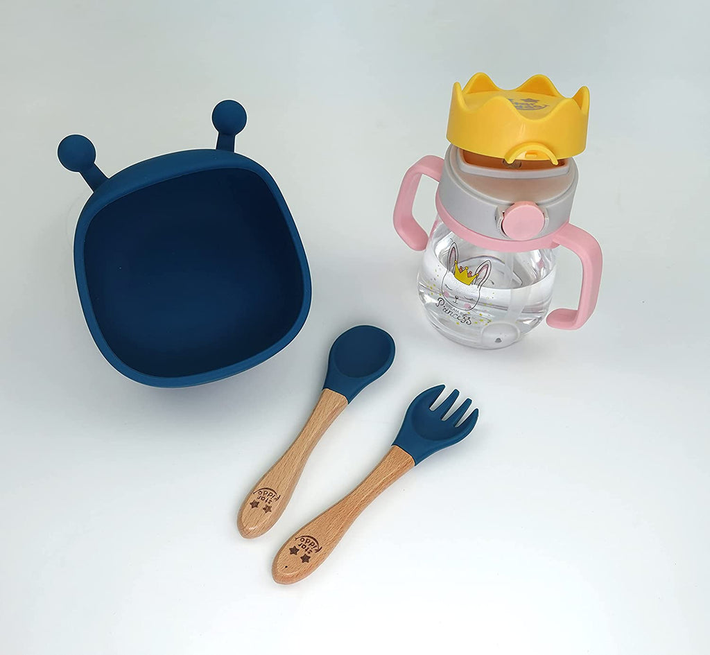 Silicone Suction Bowl, Spoons and Sippy Cups for Babies