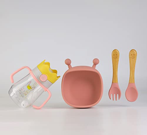 Suction Bowl and Spoon Set with Water Bottles