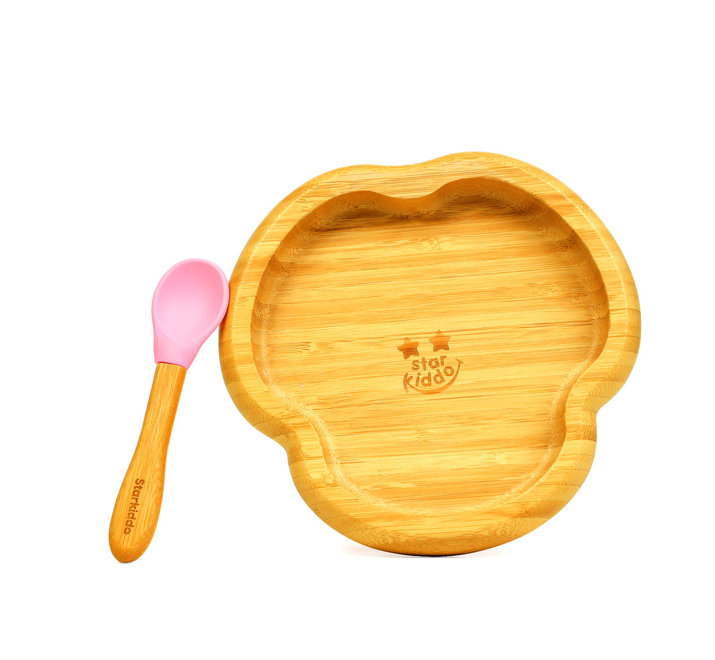 Wooden Plate & Spoon Set