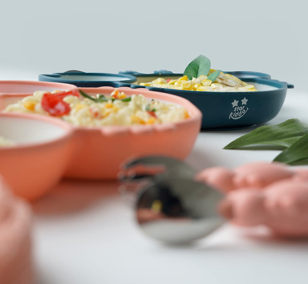 Crab Shape Silicone Suction Bowls with Spoons