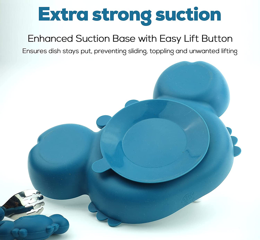 Crab Shape Silicone Suction Plates 